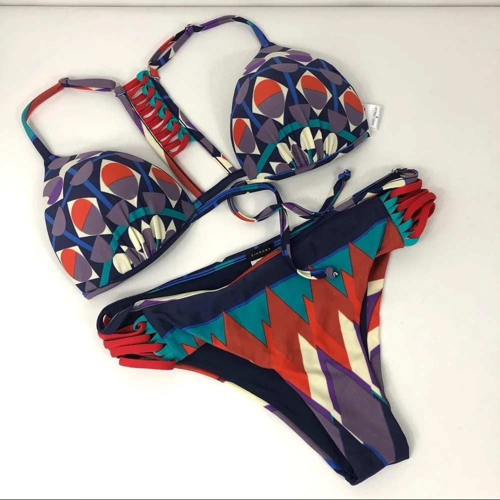 Zingara BIKINI SET 2 Pieces MULTICOLORED Bikini Swimwear - 34B top